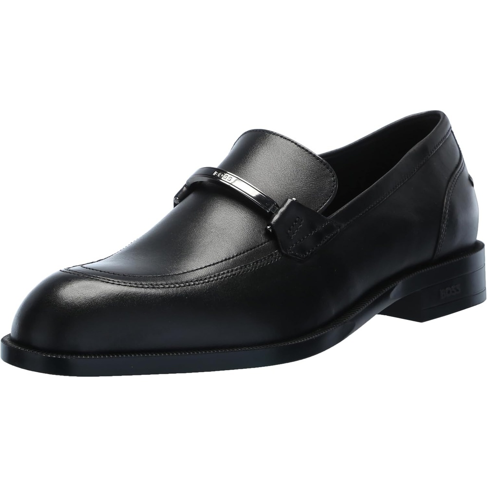 image:imageBOSS Mens Tayil Smooth Leather Bit LoaferBlack Currant