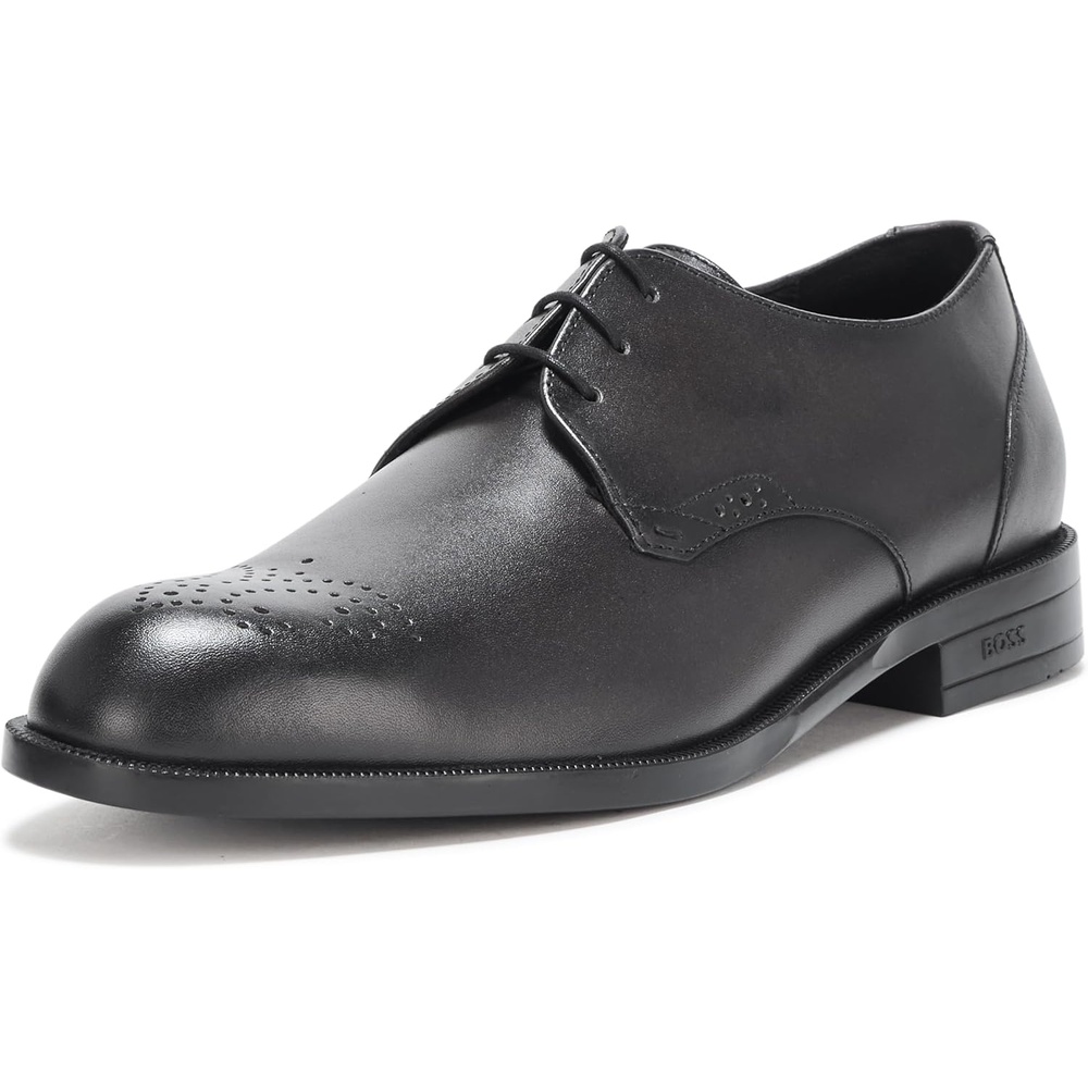 image:imageBOSS Mens Tayil Smooth Leather Derby Dress ShoeFossil Grey