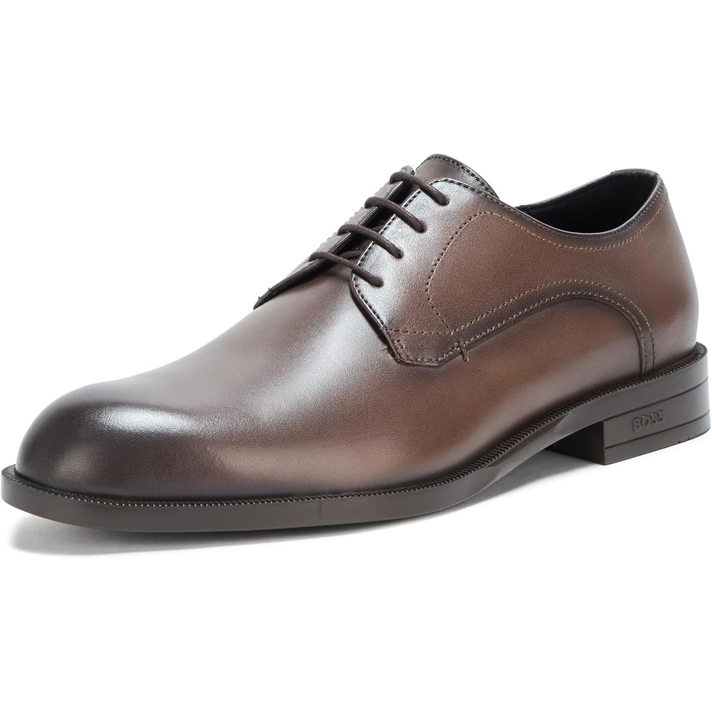image:imageBOSS Mens Tayil Smooth Leather Derby Dress ShoeTaupe Grey