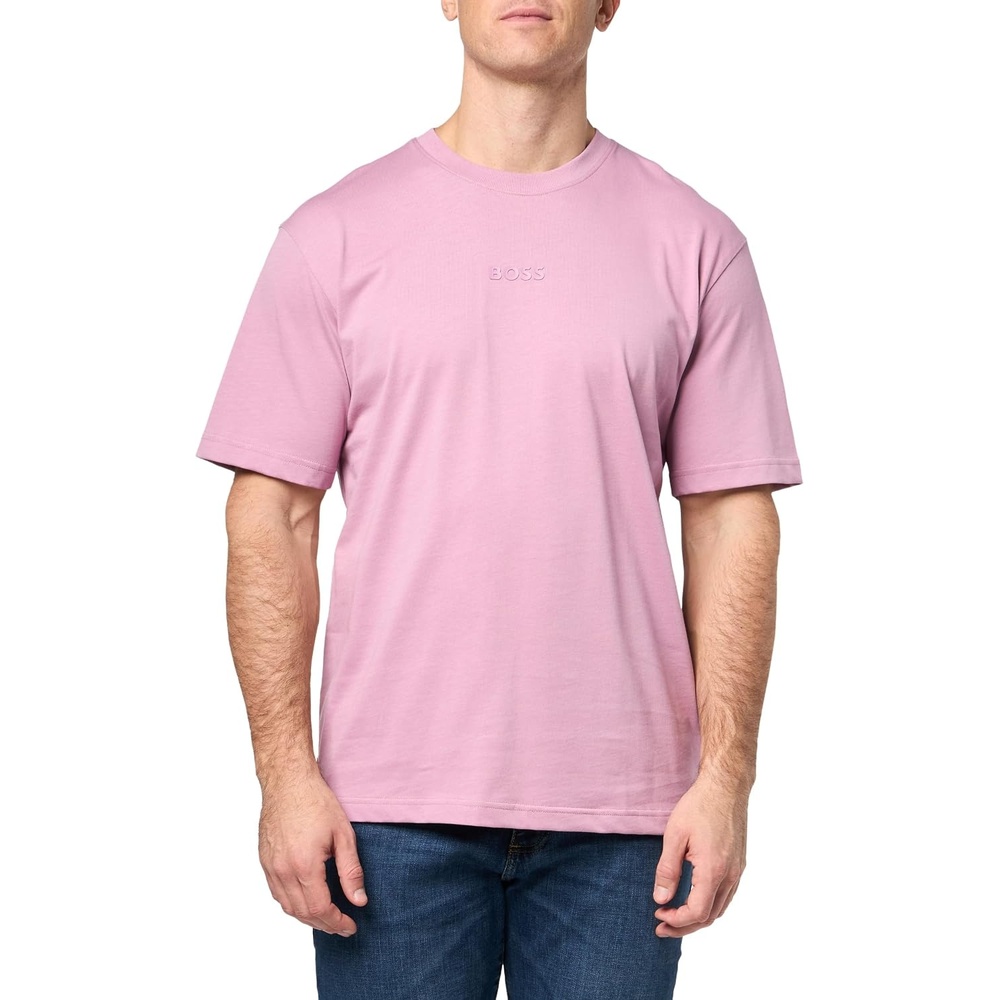 image:imageBOSS Mens Tonal Center Logo Cotton TShirtOrchid Haze