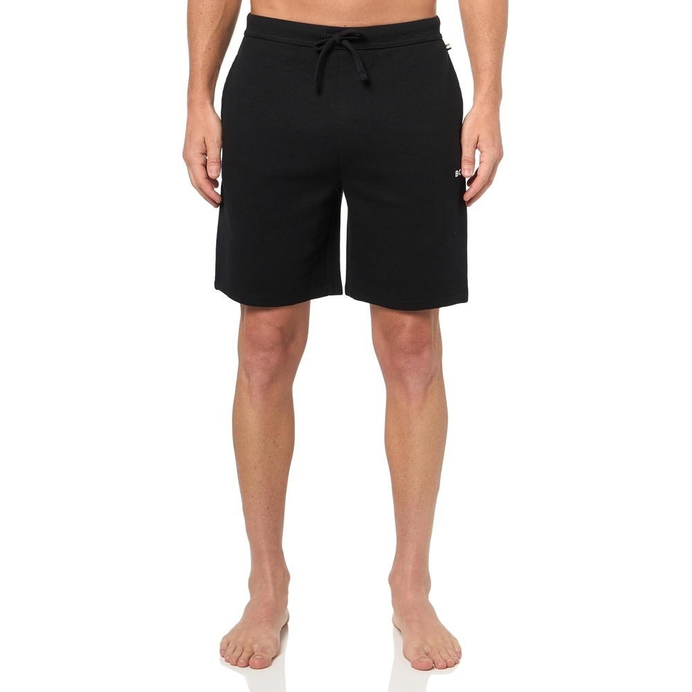 image:imageBOSS Mens Waffle Contrast Logo Lounge ShortsBlack Currant