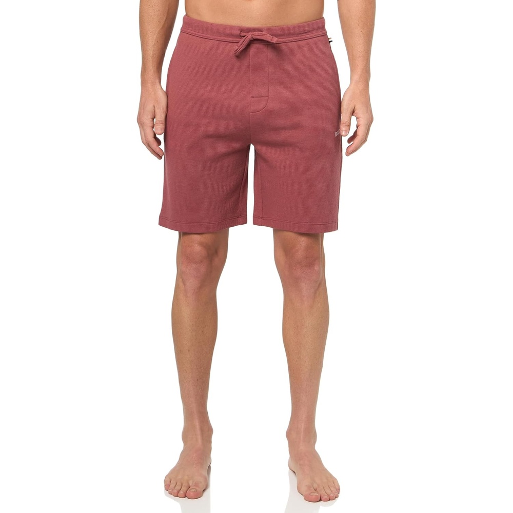 image:imageBOSS Mens Waffle Contrast Logo Lounge ShortsRed Potato