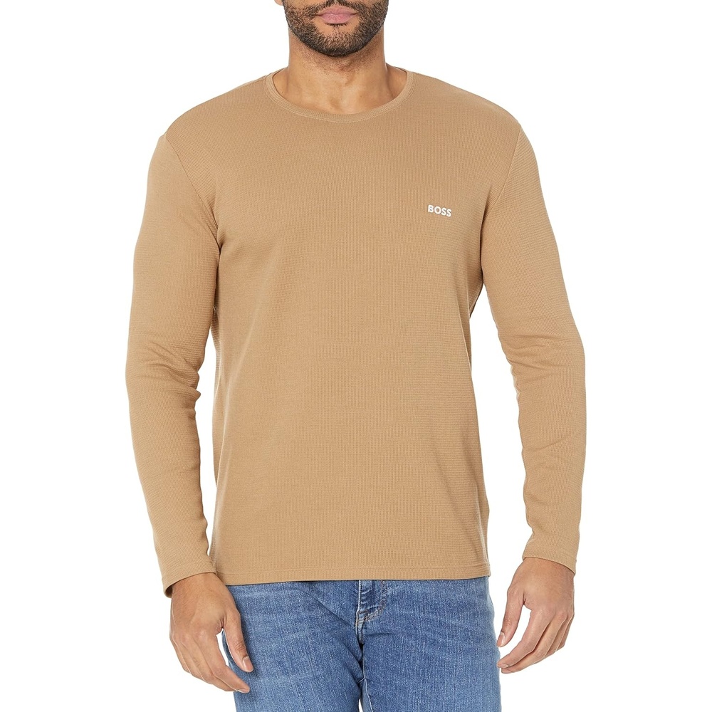 image:imageBOSS Mens Waffle Long Sleeve ShirtTiger Eye