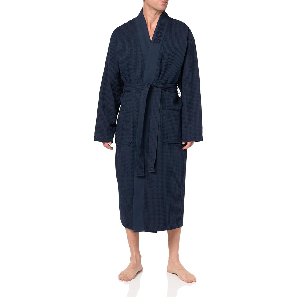 image:imageBOSS Mens Waffle RobeOxford Blue