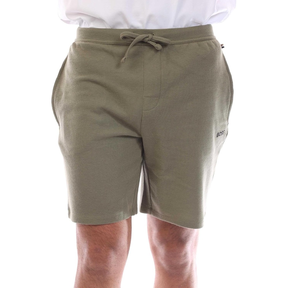 image:imageBOSS Mens Waffle Shorts 10269584 01Open Green 349