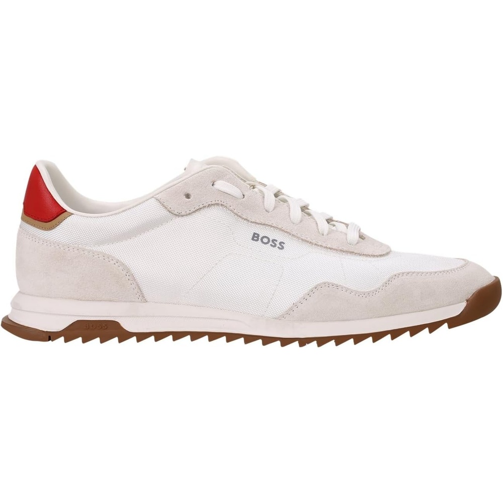 image:imageBOSS Mens Zayn Low Profile Suede Leather Two Tone SneakerNatural108