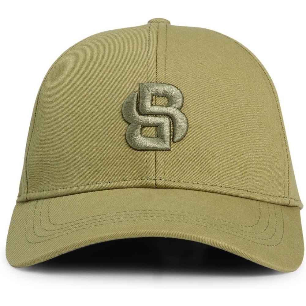 image:imageBOSS Mens ZedBIcon Cotton Twill Cap with Embroidered DoubleB MonogramMedium Green311