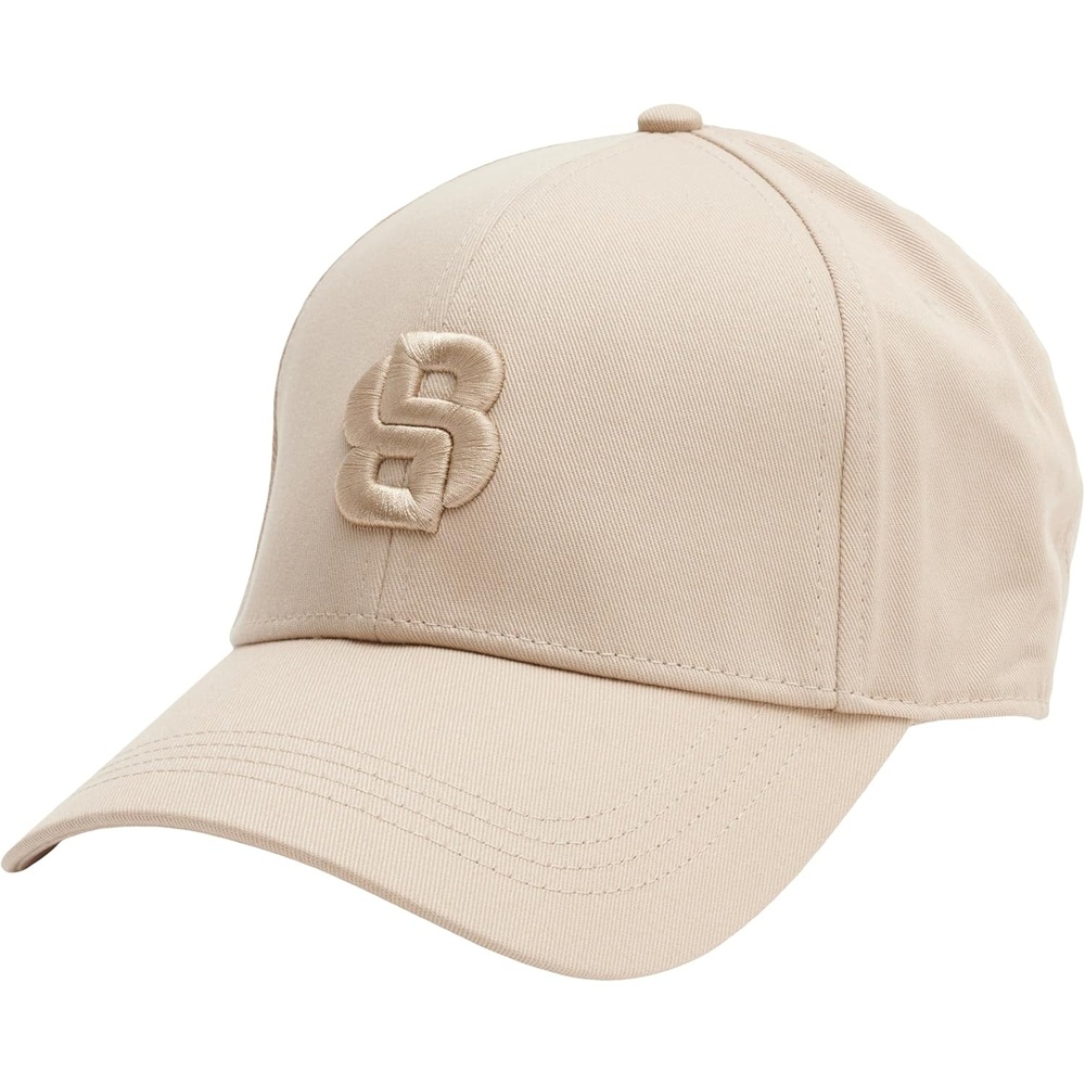 image:imageBOSS Mens ZedBIcon Cotton Twill Cap with Embroidered DoubleB MonogramOpen Beige 286
