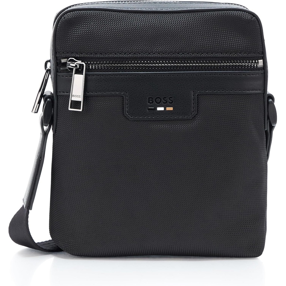image:imageBOSS Ray Zipper Closure Crossbody BagPitch Black