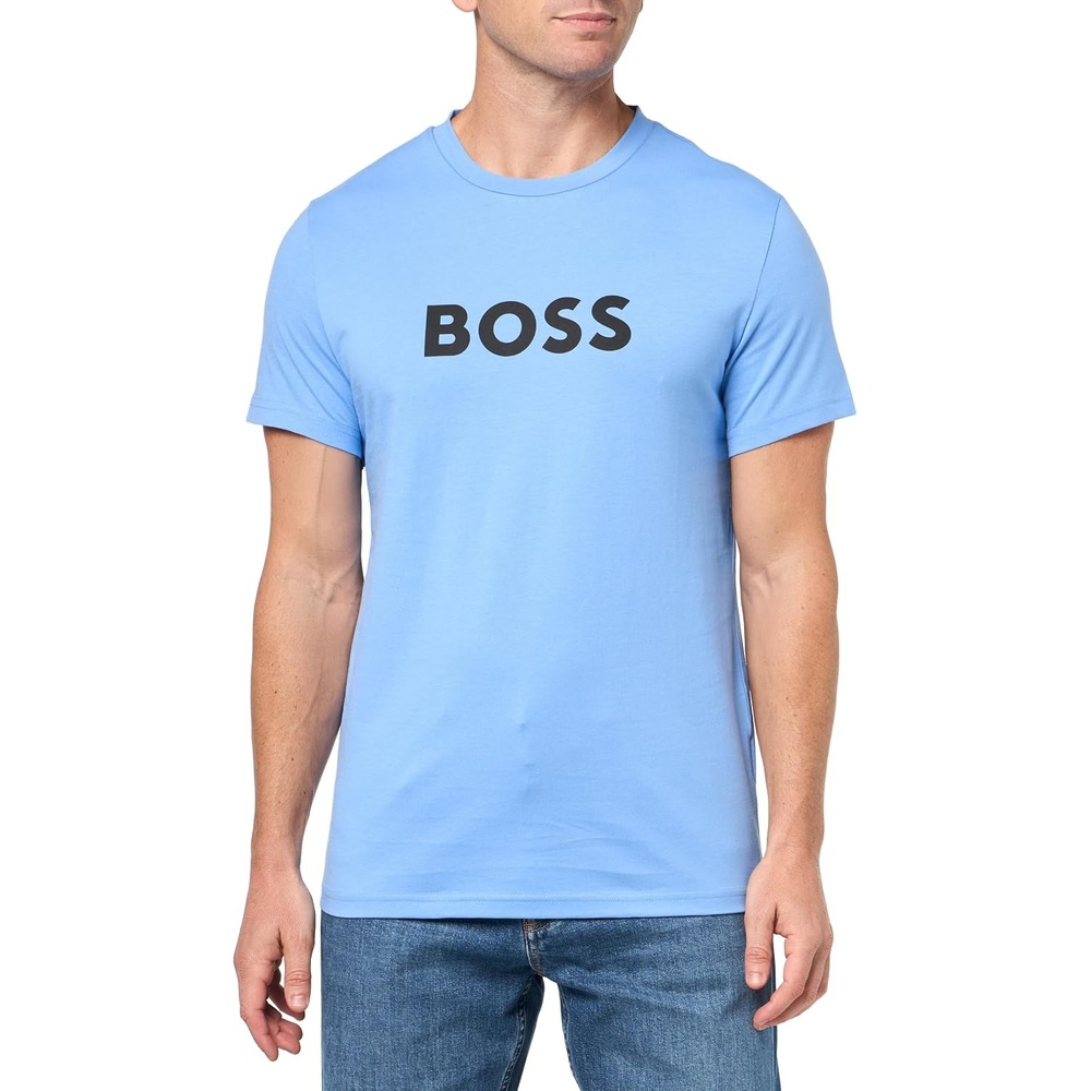 image:imageBOSS TShirt RN Slim Fit with Sun ProtectionAquamarine