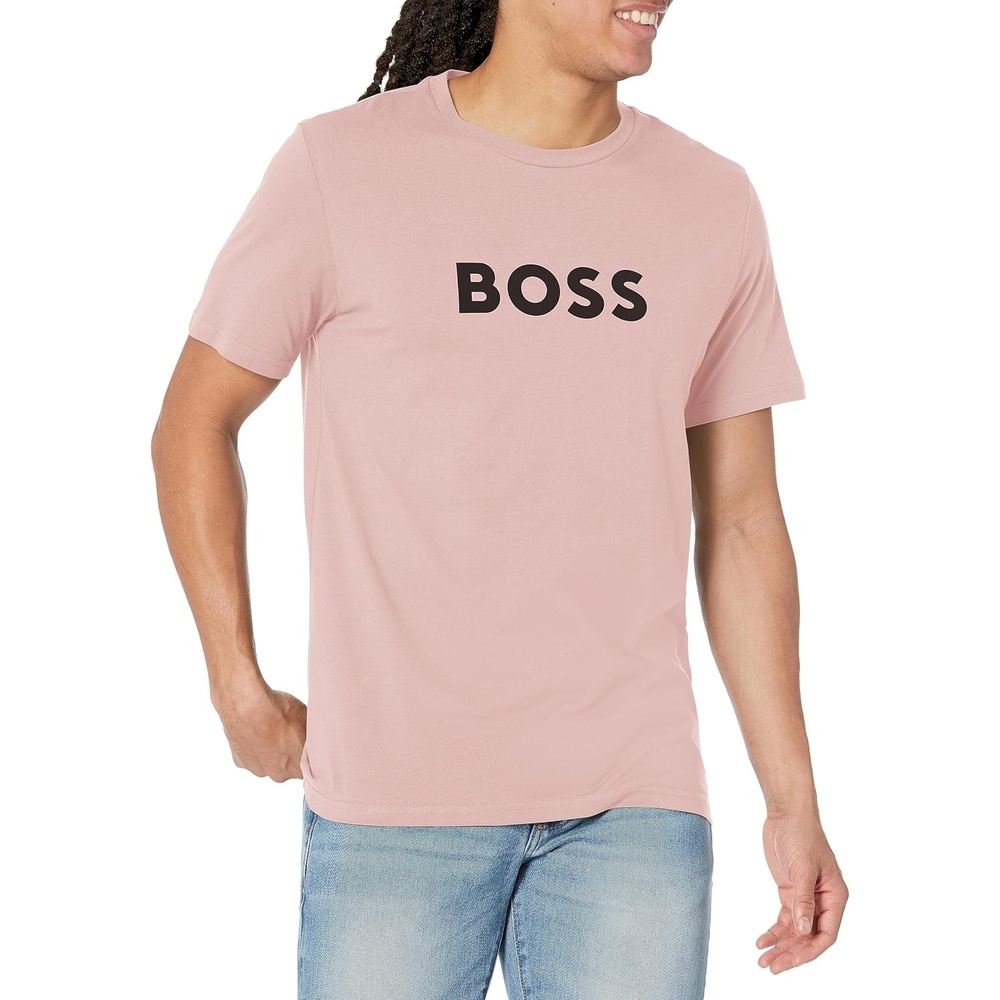 image:imageBOSS TShirt RN Slim Fit with Sun ProtectionBubblegum Pink