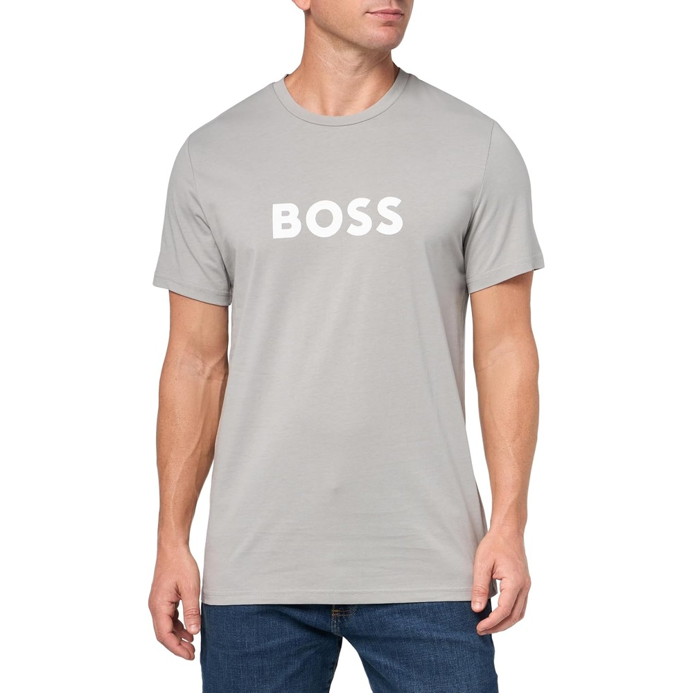 image:imageBOSS TShirt RN Slim Fit with Sun ProtectionMoonrock Grey