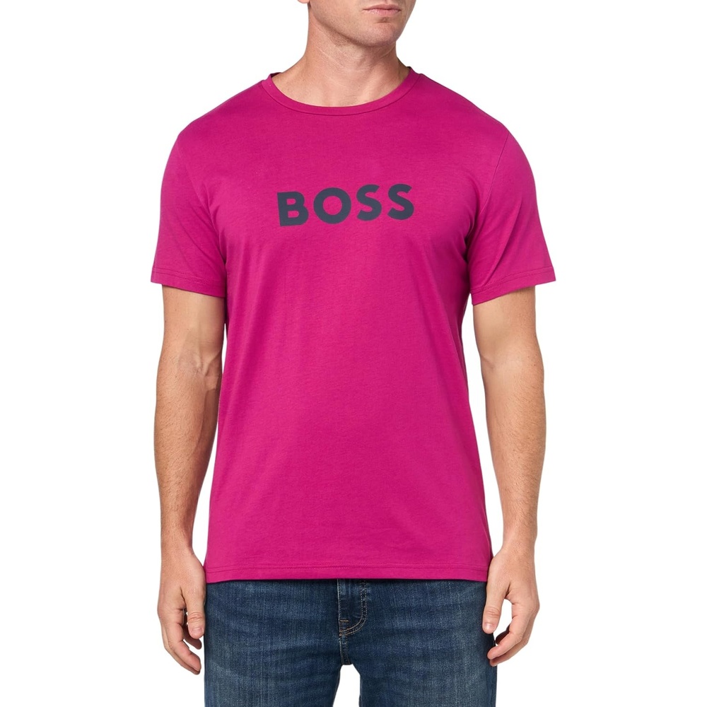 image:imageBOSS TShirt RN Slim Fit with Sun ProtectionPink Malaya