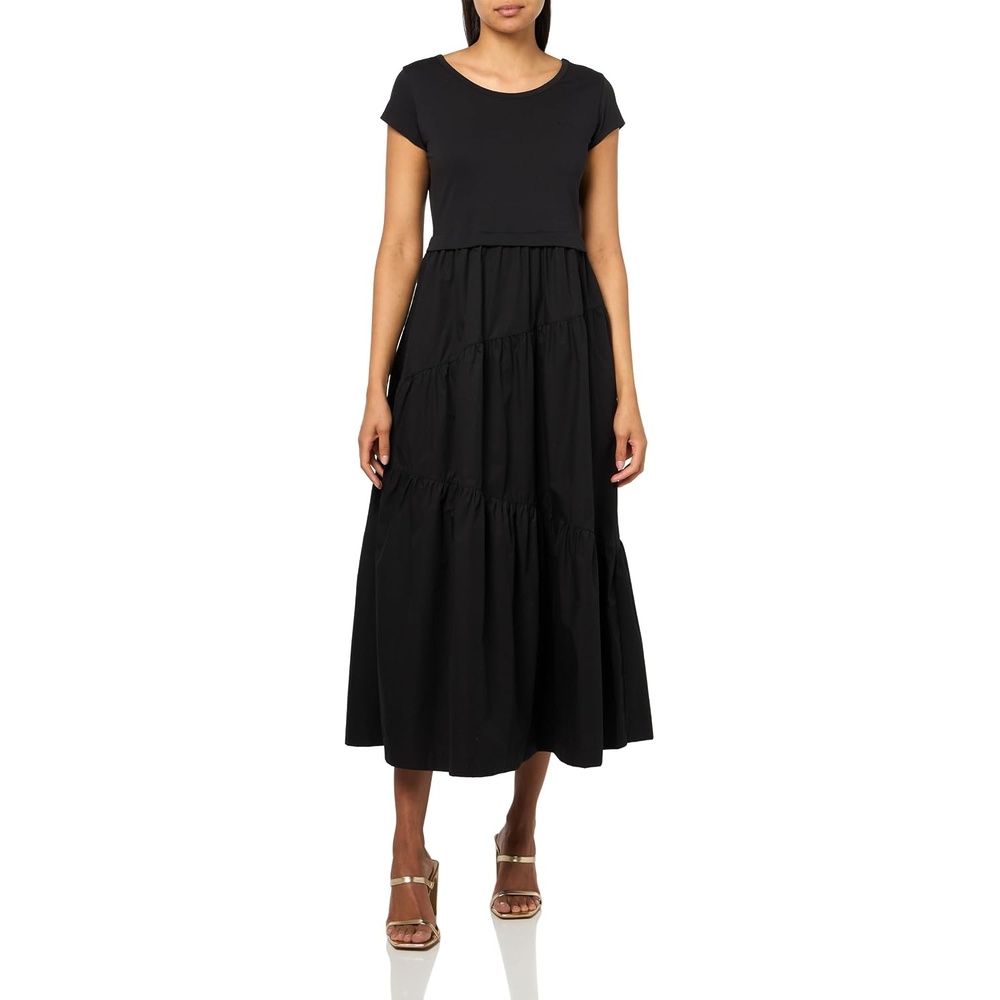 image:imageBOSS Womens Hybrid Jersey TShirt Maxi DressBlack Carbon