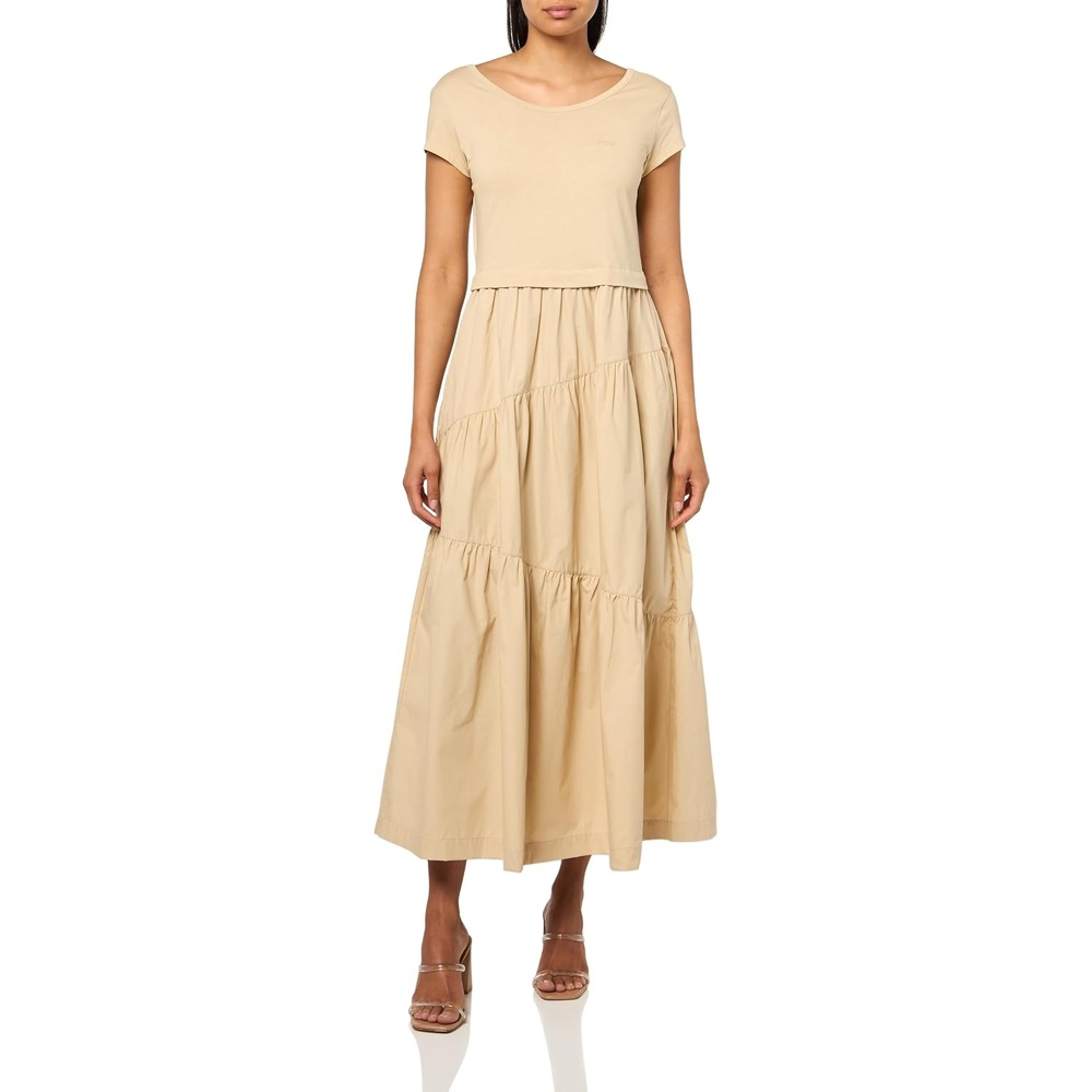 image:imageBOSS Womens Hybrid Jersey TShirt Maxi DressSoft Sand