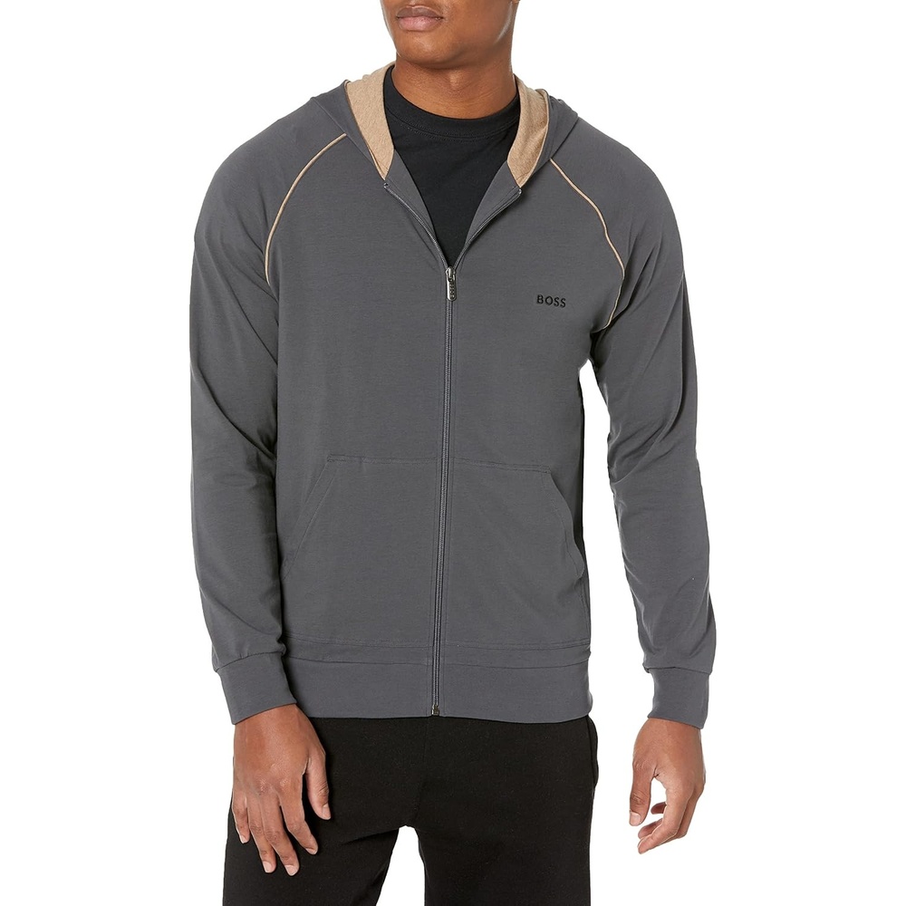 image:imageBOSS mens Mixampmatch Zip Up HoodieCement Melange