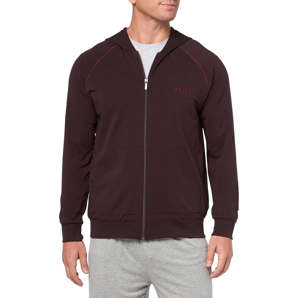 image:imageBOSS mens Mixampmatch Zip Up HoodieDark Radish Red