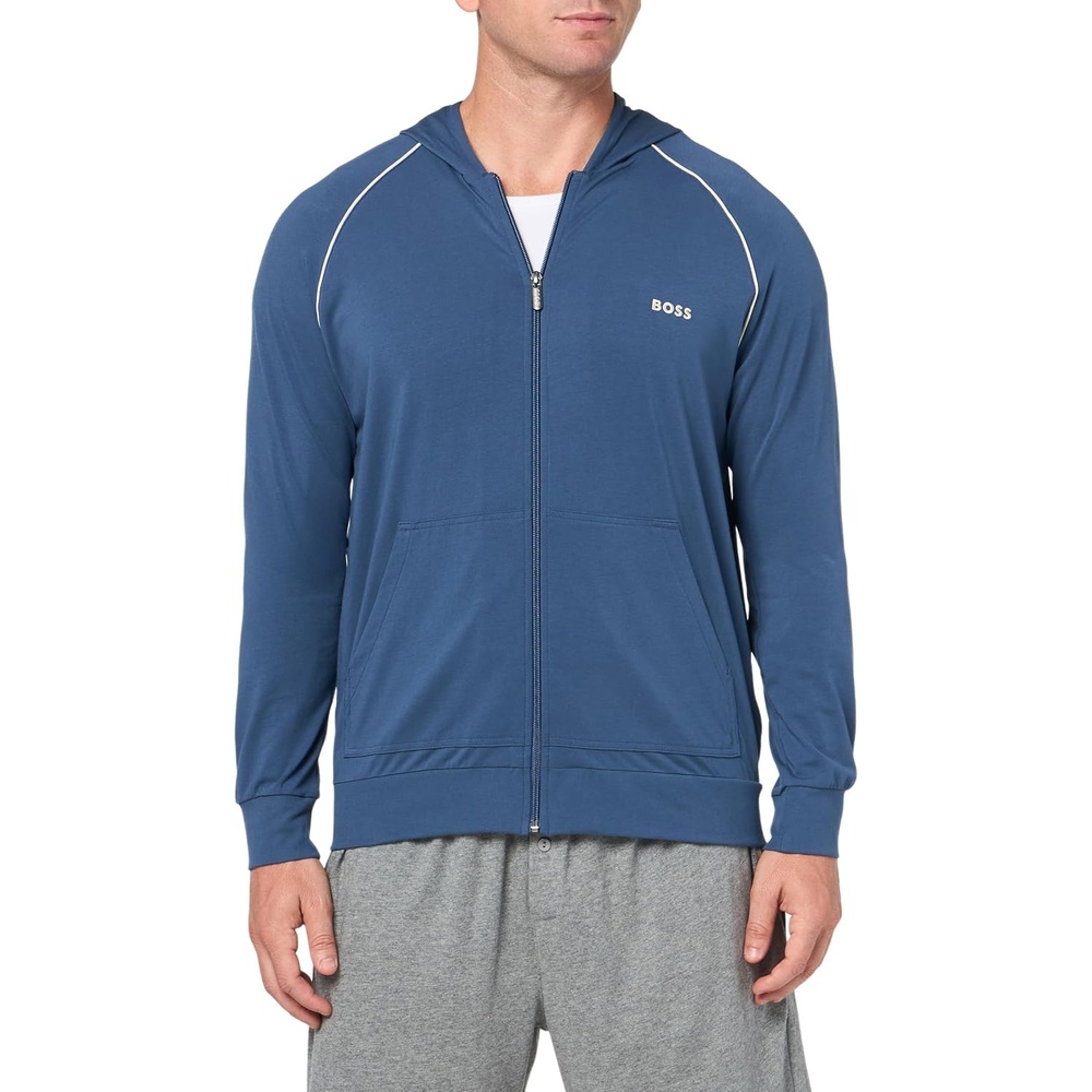 image:imageBOSS mens Mixampmatch Zip Up HoodieNorthern Blue