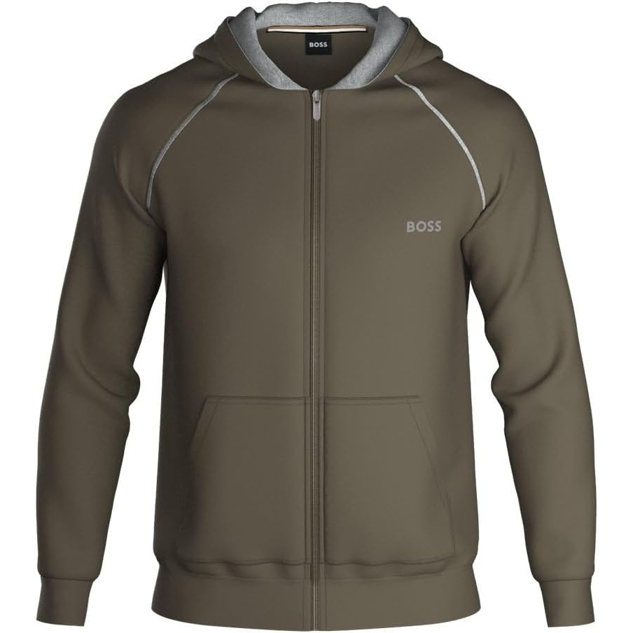 image:imageBOSS mens Mixampmatch Zip Up HoodieOlive Green
