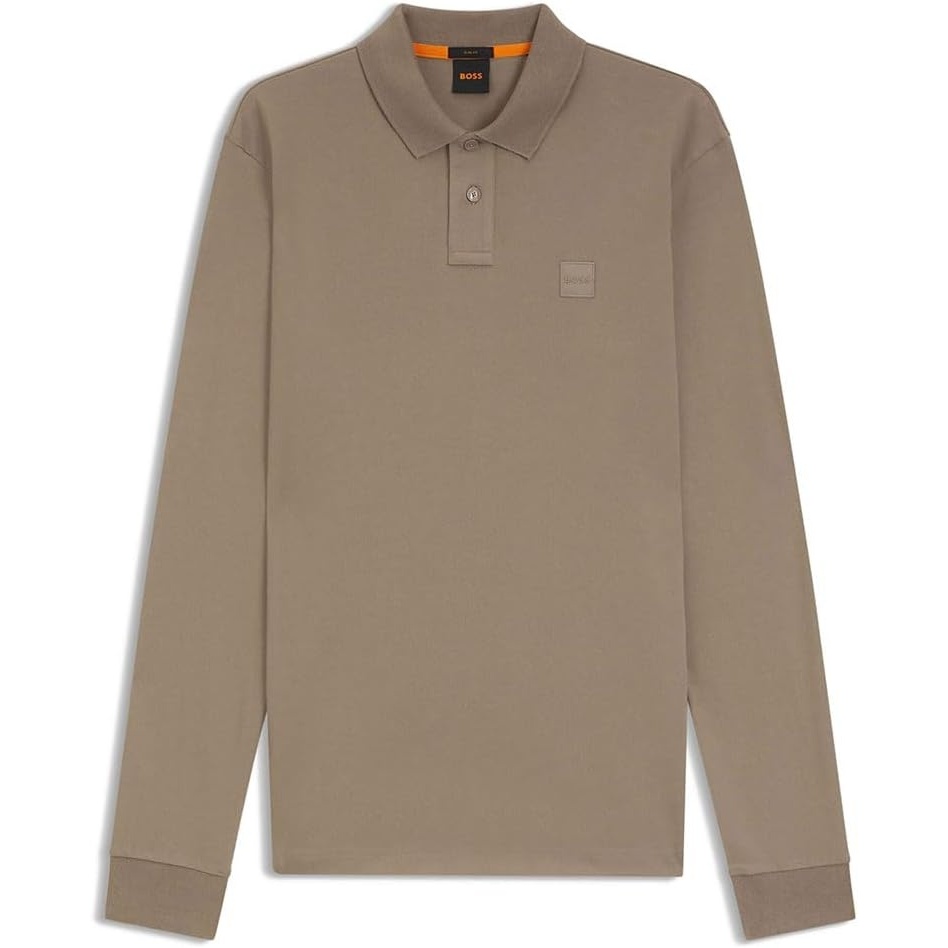 image:imageHugo Boss Passerby Long Sleeve Cotton Black Polo ShirtGroen