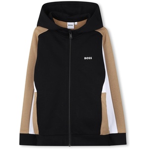 BOSS Boys’ Boss Boys Hooded Cardigan(Black)