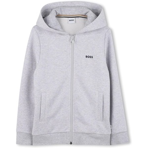 BOSS Boys’ Boss Boys Hooded Cardigan(Chine Grey)