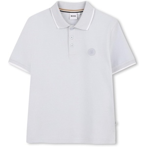BOSS Boys Boys Short Sleeve Polo Kids Short Sleeve Cotton Classic Fit Polo(Pale Blue)
