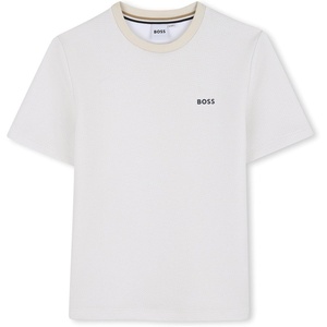 BOSS Boys Boys Short Sleeves Tee-Shirt Kids Cotton Graphic Short Sleeve T Shirt(Sand)