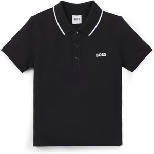BOSS Boys Short Sleeve Polo, Black, 4 Years