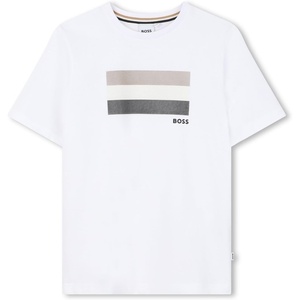 BOSS Boys Short Sleeves Tee-Shirt(White)