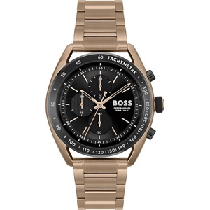 BOSS Center Court Men’s Chronograph Stainless Steel Watch – Water Resistant(Center Court Beige Gold)
