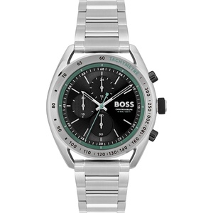 BOSS Center Court Men’s Chronograph Stainless Steel Watch – Water Resistant(Center Court Silver)