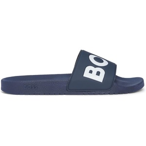 BOSS Herren Aryeh Slid In Italien gefertigte Slides mit großem Logo-Detail Größe(Blue)