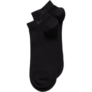 BOSS Men’s 2-pack Solid Cotton Ankle Sock(Black)