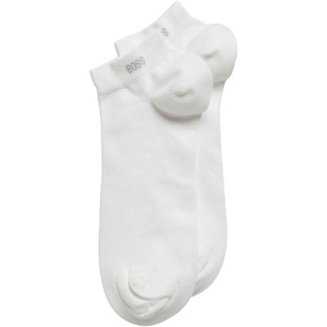 BOSS Men’s 2-pack Solid Cotton Ankle Sock(White)