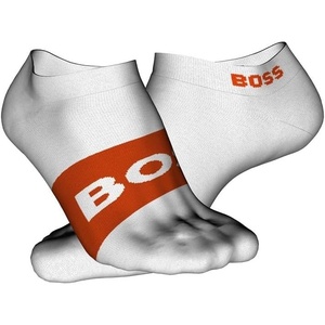 BOSS Men’s 2-pack Solid Cotton Ankle Socks(Marshmellow White)