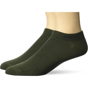BOSS Men’s 2-pack Solid Cotton Ankle Socks(Olive Green/Olive Green)