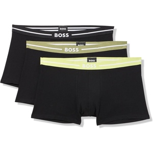 BOSS Men’s 3-pack Bold Logo Trunks(Black Carbon)