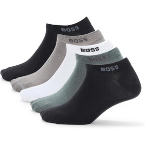 BOSS Men’s 5 Pack Solid Cotton Stretch Socks(Gray Zone)