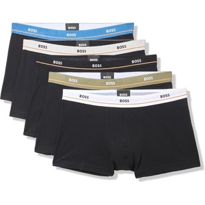 BOSS Men’s 5-pack Bold Logo Trunks(Black Cream)