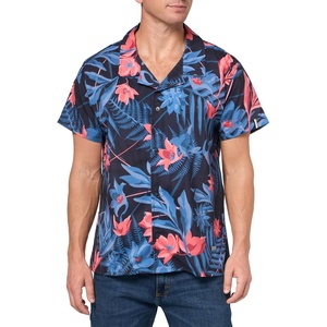 BOSS Men’s Beach Shirt(Navy Flowers)