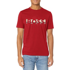 BOSS Mens Big Logo Jersey Cotton T-Shirt(Barbados Cherry)