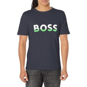 BOSS Mens Big Logo Jersey Cotton T-Shirt(Captain Navy)