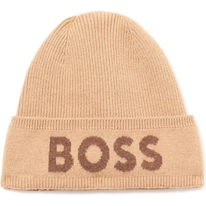 BOSS Men’s Big Logo Knit Hat(Iconic Camel)