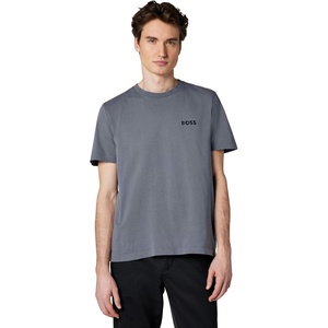 BOSS Men’s Bold Contrast Logo Cotton T-Shirt(Mushroom Grey)
