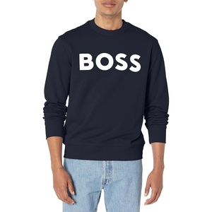 BOSS Men’s Bold Logo French Terry Crew Neck Sweatshirt(Blue Sky Captain)