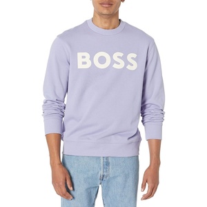 BOSS Men’s Bold Logo French Terry Crew Neck Sweatshirt(Persian Violet)