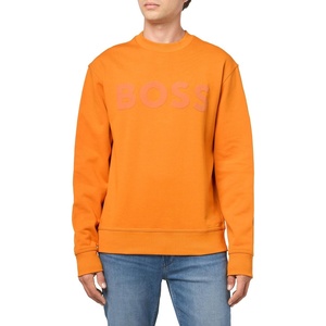 BOSS Men’s Bold Logo French Terry Crew Neck Sweatshirt(Sunshine)
