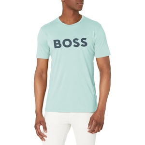 BOSS Men’s Bold Logo Short-Sleeve Jersey T-Shirt(Cloud Green)