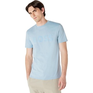 BOSS Men’s Bold Logo Short-Sleeve Jersey T-Shirt(Colony Blue)